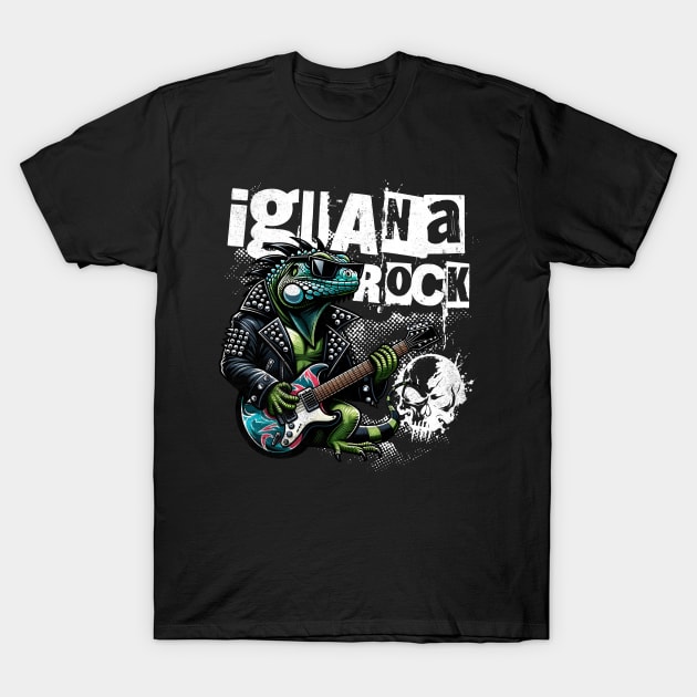 Iguana Rock Lizard Rockstar T-Shirt by DetourShirts